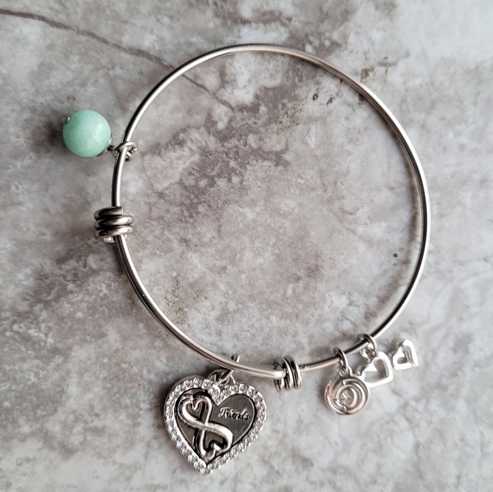 Love this life friends friendship bangle charm bracelet